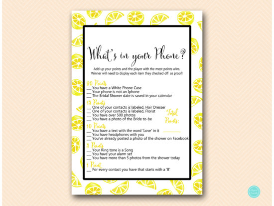 bs455-whats-in-your-phone-summer-lemon-bridal-shower-game