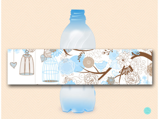 sn456-water-bottle-label-blue-birdcage-bridal-shower-decoration-baby-shower-boy