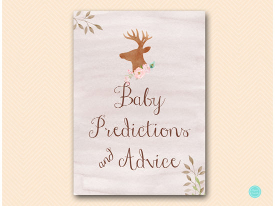 tlc461-baby-predictions-advice-sign-deer-antler-woodland-baby-shower