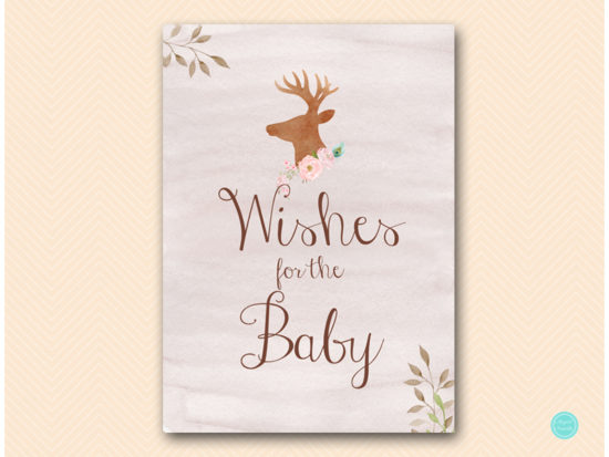 tlc461-wishes-for-baby-sign-deer-antler-woodland-baby-shower