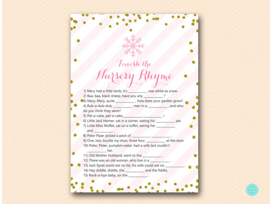 tlc464-nursery-rhyme-finish-pink-gold-winter-baby-shower-game