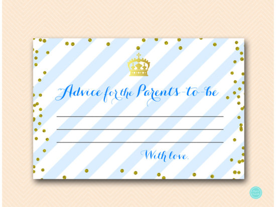 tlc467-advice-parents-card-royal-prince-baby-shower-game