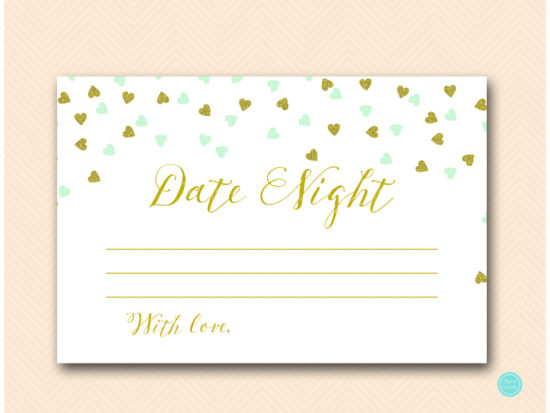 bs488m-date-night-idea-card-6x4-mint-gold-bridal-shower