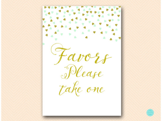 sn488m-favors-take-one-sign-mint-gold-bridal-shower