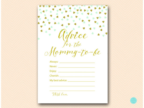 tlc488m-advice-for-mommy-mint-gold-baby-shower-game