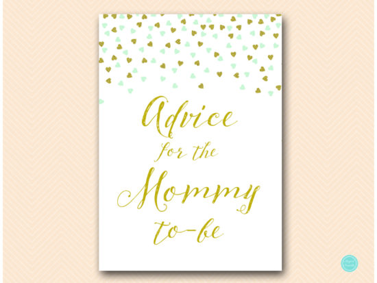 tlc488m-advice-for-mommy-sign-mint-gold-baby-shower-game