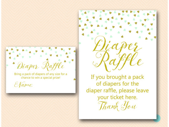 tlc488m-diaper-raffle-sign-mint-gold-baby-shower-game