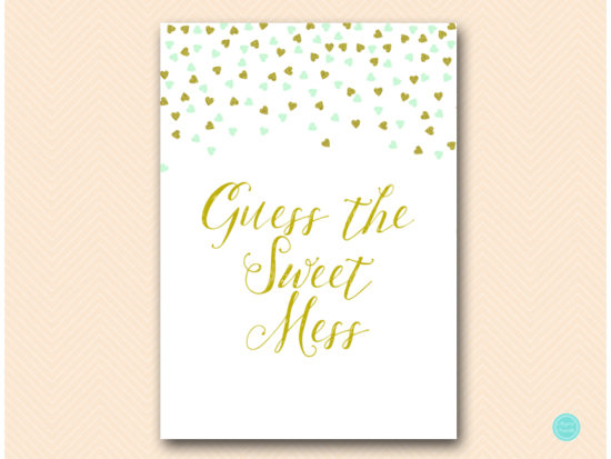 tlc488m-sweet-mess-sign-mint-gold-baby-shower-game