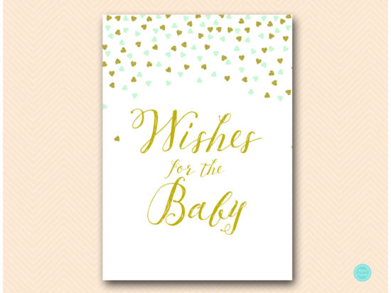 tlc488m-wishes-for-baby-card-mint-gold-baby-shower-game