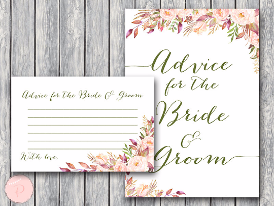 boho-floral-advice-for-bride-groom-card-and-sign