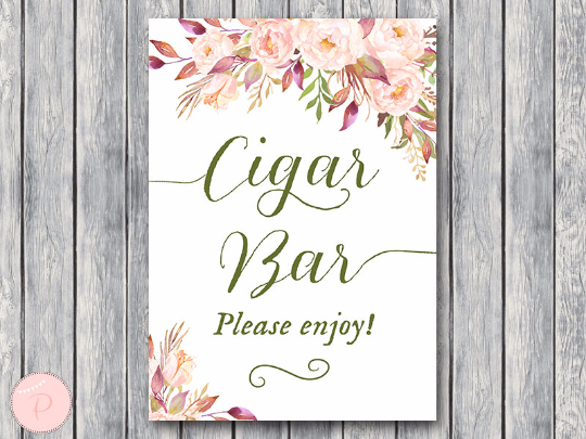 boho-floral-cigar-bar-sign-instant-download