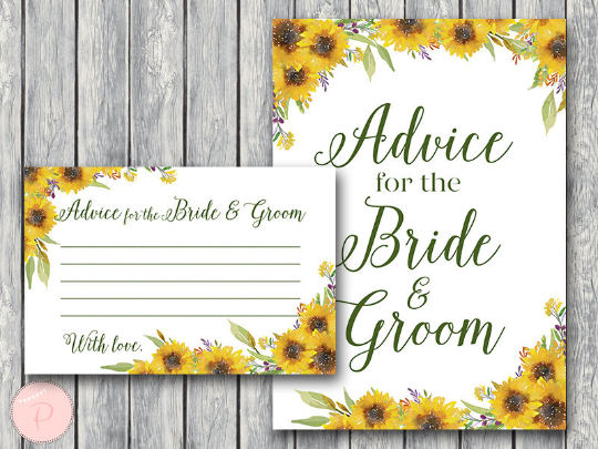 sunflower-summer-advice-for-the-bride-and-groom-card-sign