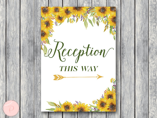 sunflower-summer-reception-sign-instant-download