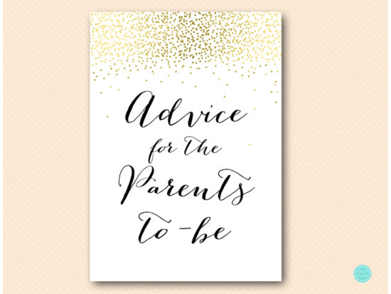 tlc472-advice-for-parents-card-sign-gold-baby-shower-activities