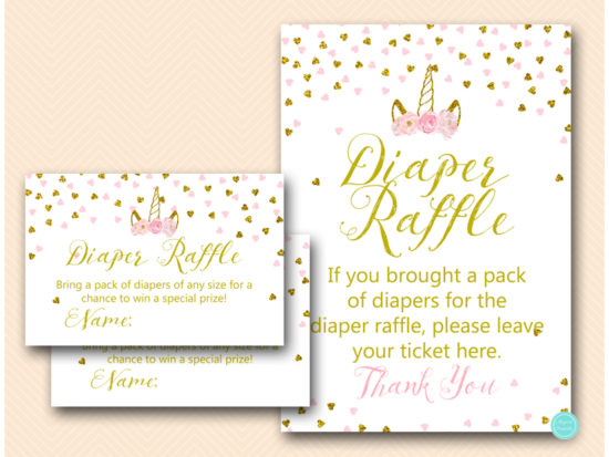 tlc556-diaper-raffle-sign-pink-gold-unicorn-baby-shower-game