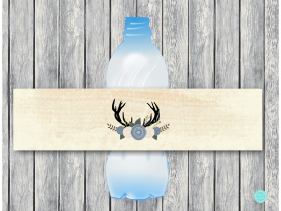 tlc21-water-bottle-label-blue-boy-deer-baby-shower