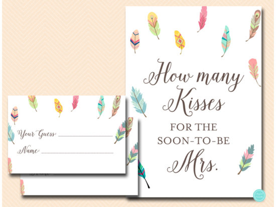bs60-how-many-kisses-sign-tribal-bridal-shower-game