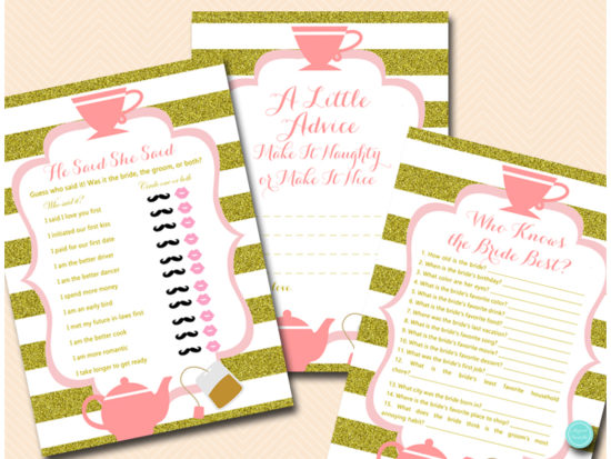tea-party-bridal-shower-games-pink-and-gold