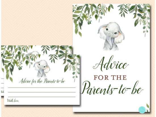 tlc663-advice-for-parents-card-greenery-elephant-baby-shower-game