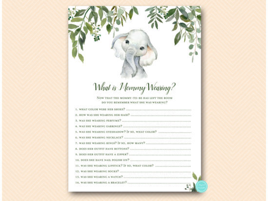 tlc663-what-is-mommy-wearing-cute-elephant-baby-shower-game