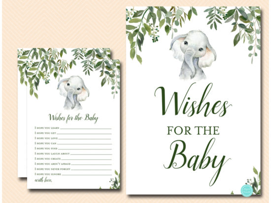 tlc663-wishes-for-baby-sign-cute-elephant-baby-shower-game