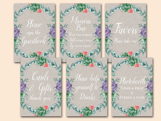 succulent-party-table-signs-pack