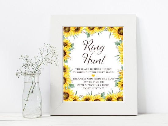 ring-hunt-sunflower-theme-bridal-shower
