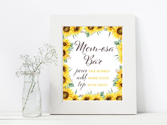 momosa-bar-sunflower-theme-sign