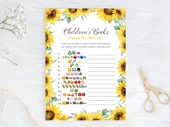 emoji-childrens-book-sunflower-theme-baby-shower