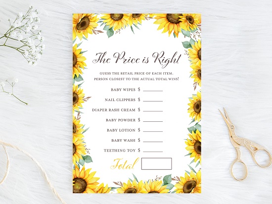 price-is-right-baby-sunflower-theme-baby-shower