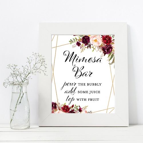 mimosa-burgundy-wedding-signs