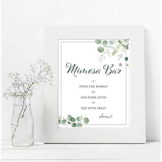 eucalyptus-greenery-baby-shower-table-signs-mimosa-barb-8x10