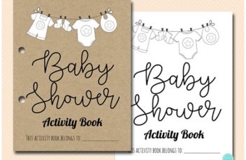 baby shower Kids Activity Book and Coloring