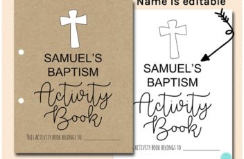Baptism Kids Activity Book and Coloring