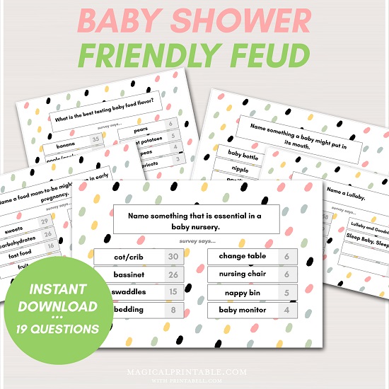 baby shower friendly feud game download