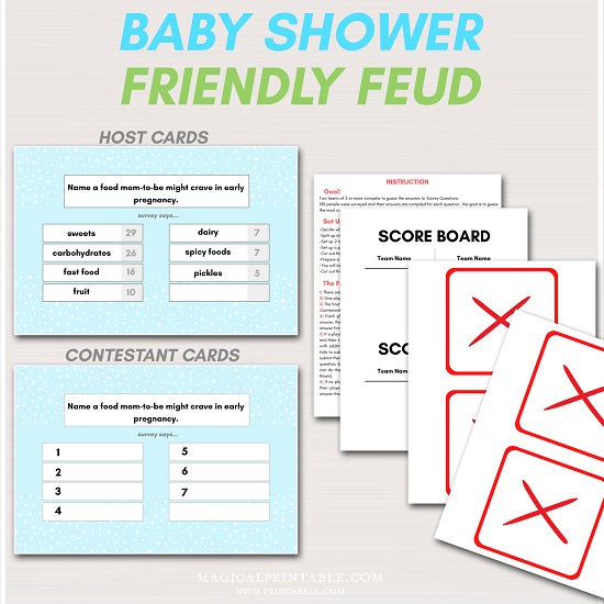 boy baby shower family feud printable game
