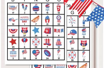 patriotic day bingo cards