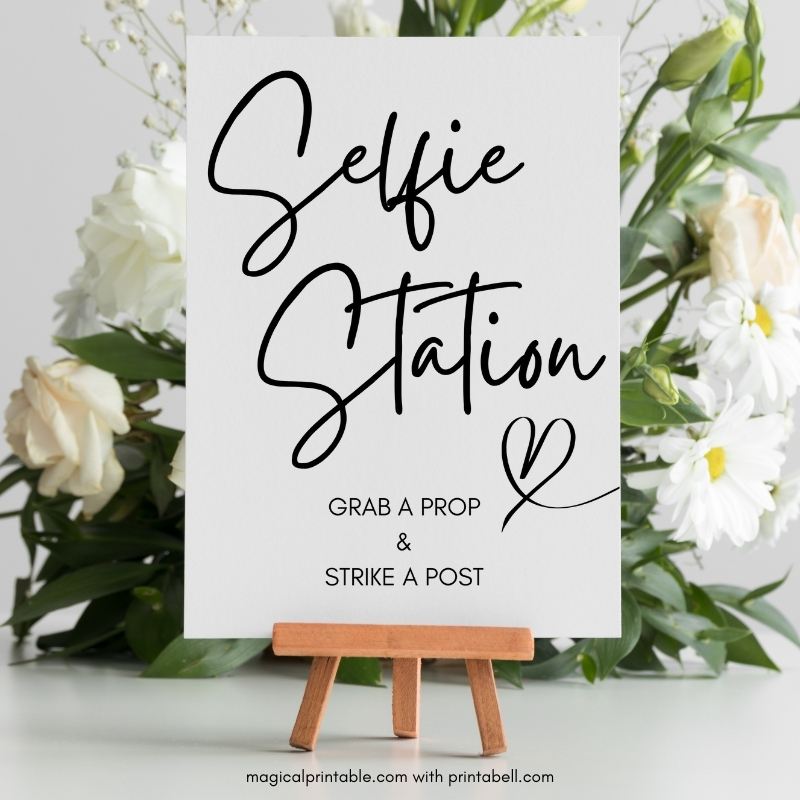 Printable Modern Wedding, Baby Shower, Bridal Shower Signs – Instant ...