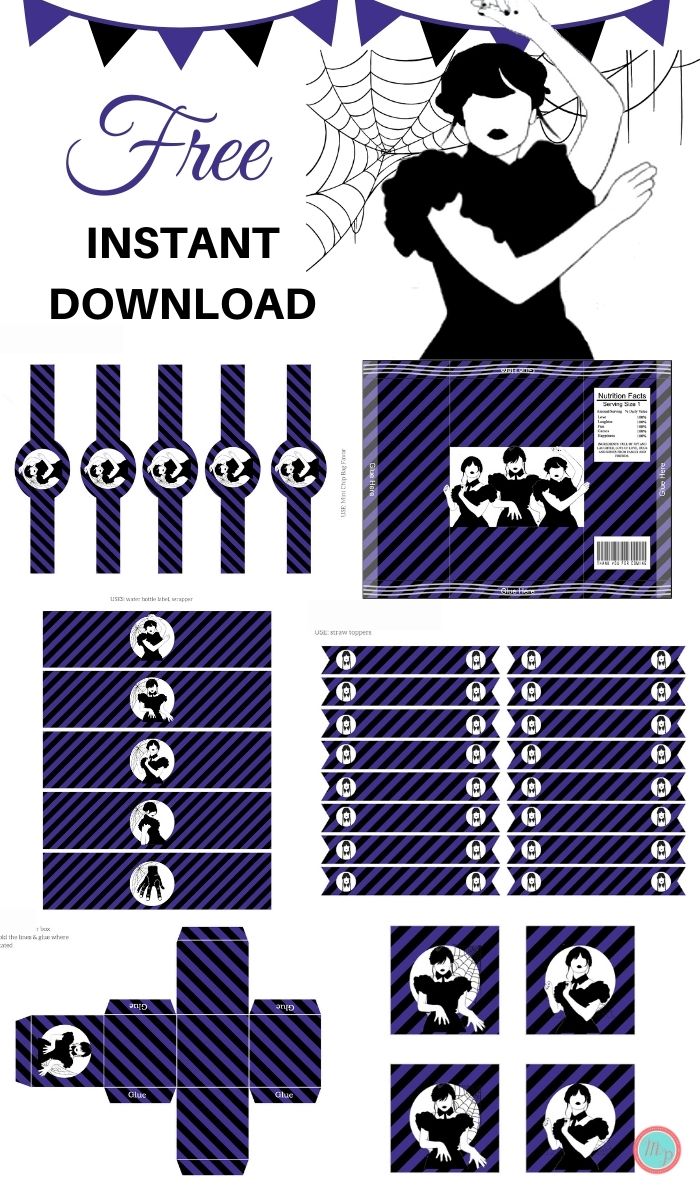 Free-wednesday-addams-2022-Party-Printable
