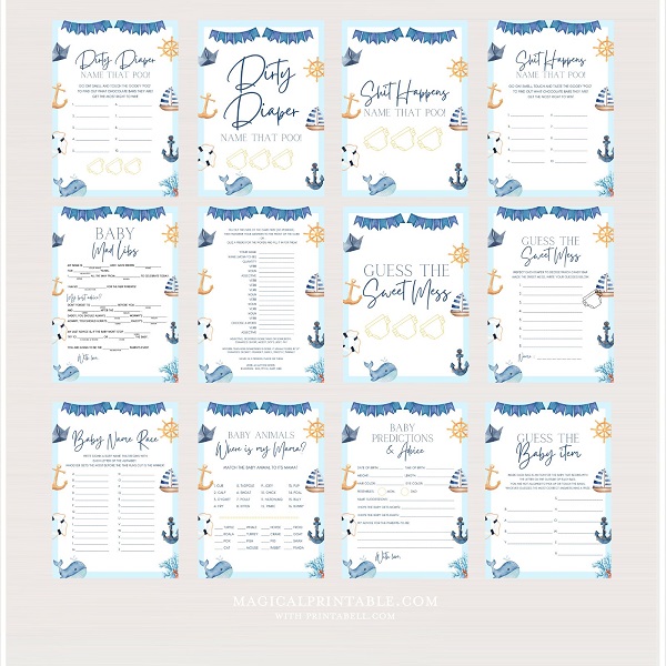 nautical themed baby shower games