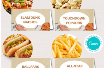Printable Editable Sports Food Labels