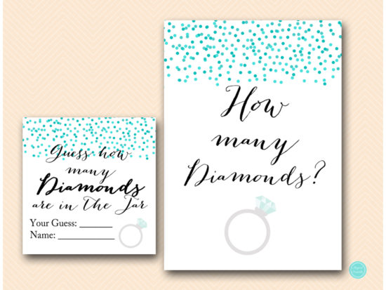 BS441-how-many-diamonds-cards-tiffany-bridal-shower-games