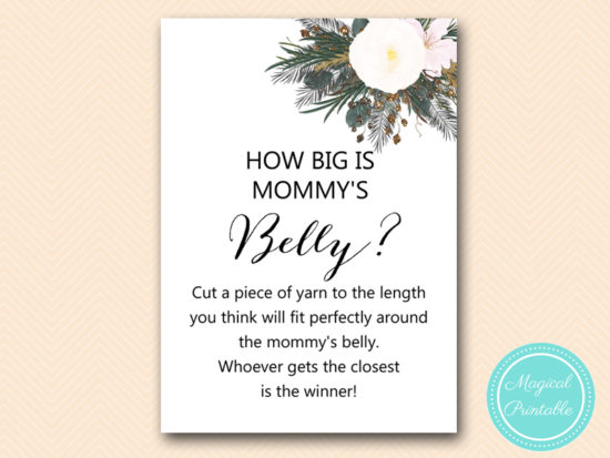 TLC437-how-big-is-mommys-belly-vintage-white-flower-baby-shower-game