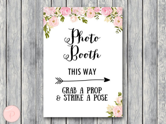 WD67-peonies-sign-Photobooth Sign, Grab a prop