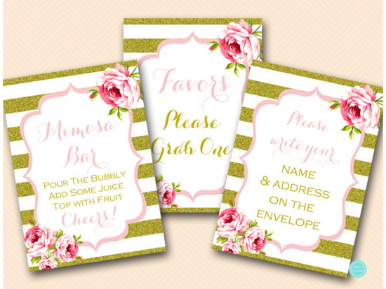 gold-pink-bridal-shower-decoraion-sign-mimosa-bar-favors