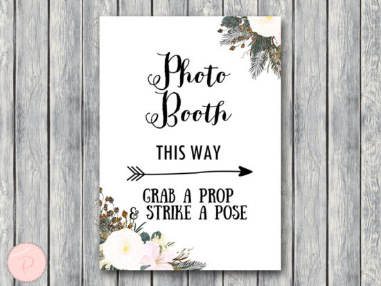 white wedding photobooth sign printable download