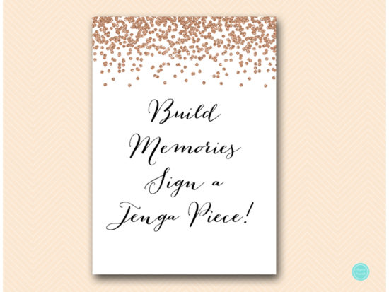 Rose Gold Bridal Shower Decoration Signs – Printabell • Express