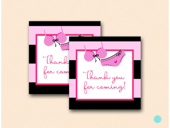 SN450 Thank-you-tags-lingerie-bridal-shower-decoration