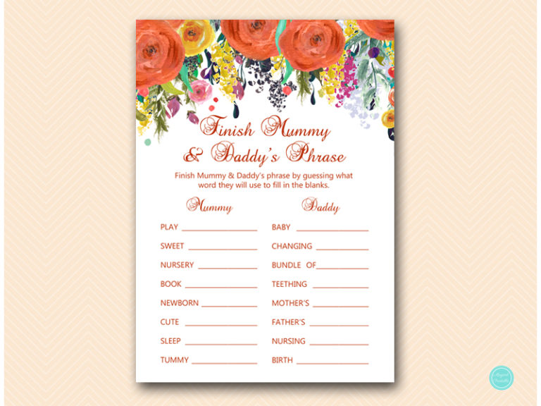 Autumn Baby Shower Game Printables – Printabell • Express