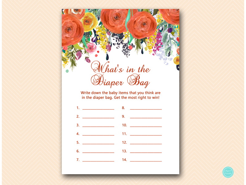 Autumn Baby Shower Game Printables – Printabell • Express
